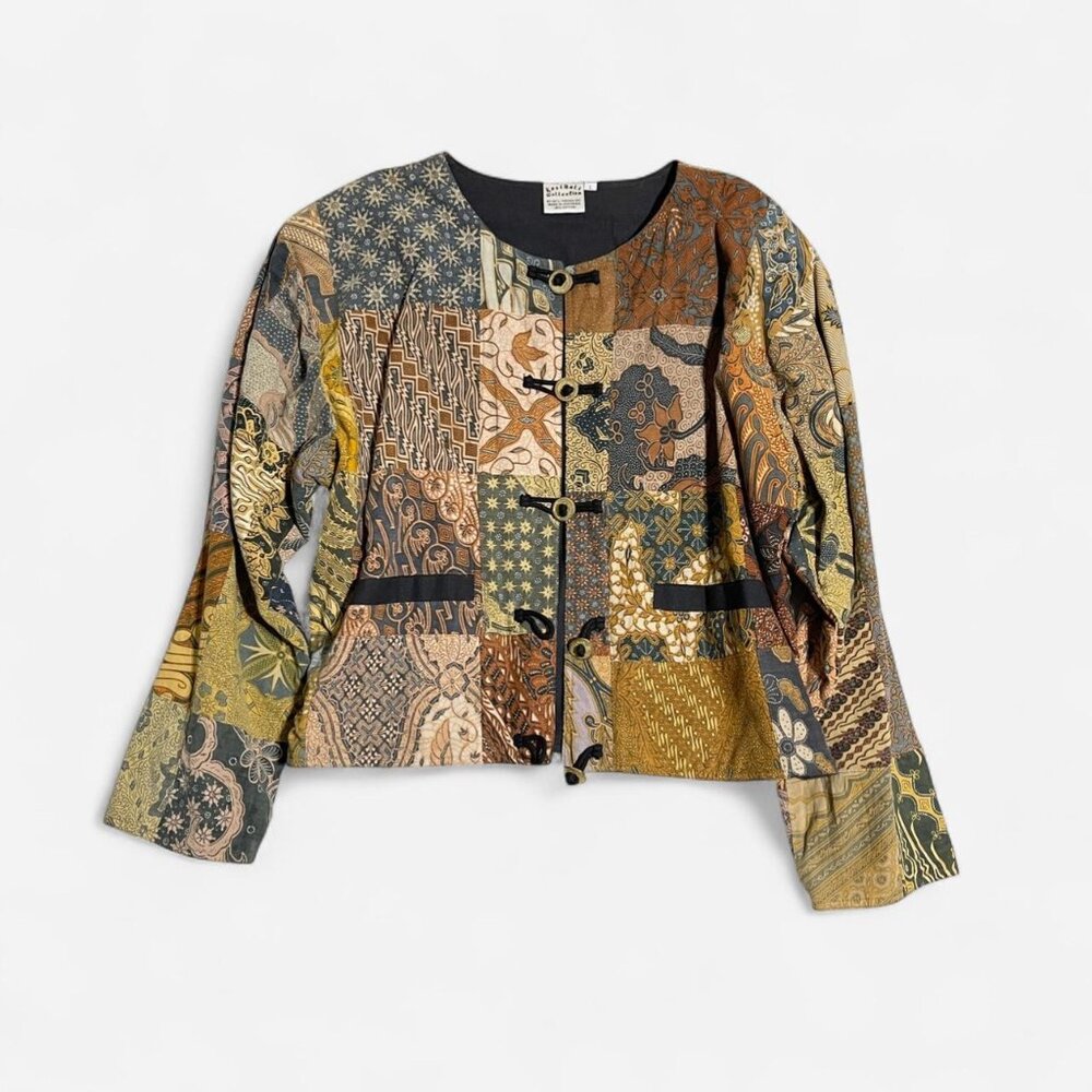 Vintage patchwork jacket blazer size L - image 1